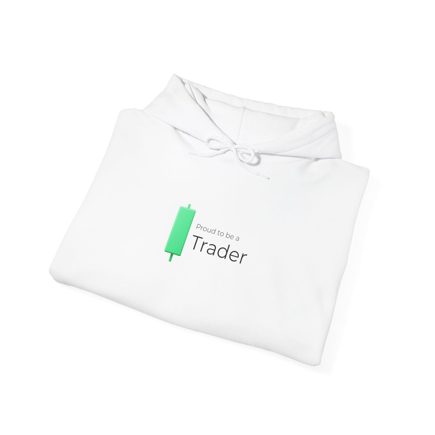Proud to Be a Trader – Minimalist Candle Hoodie (Unisex)