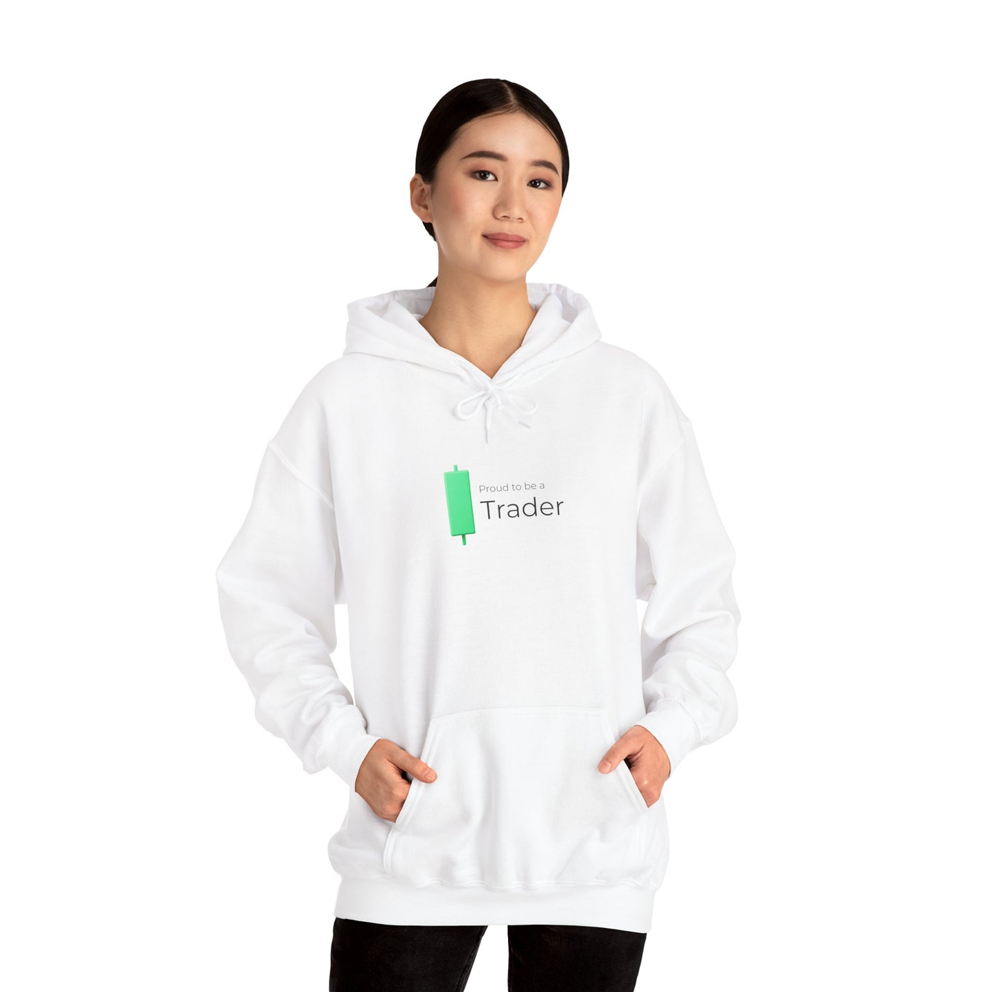 Proud to Be a Trader – Minimalist Candle Hoodie (Unisex)
