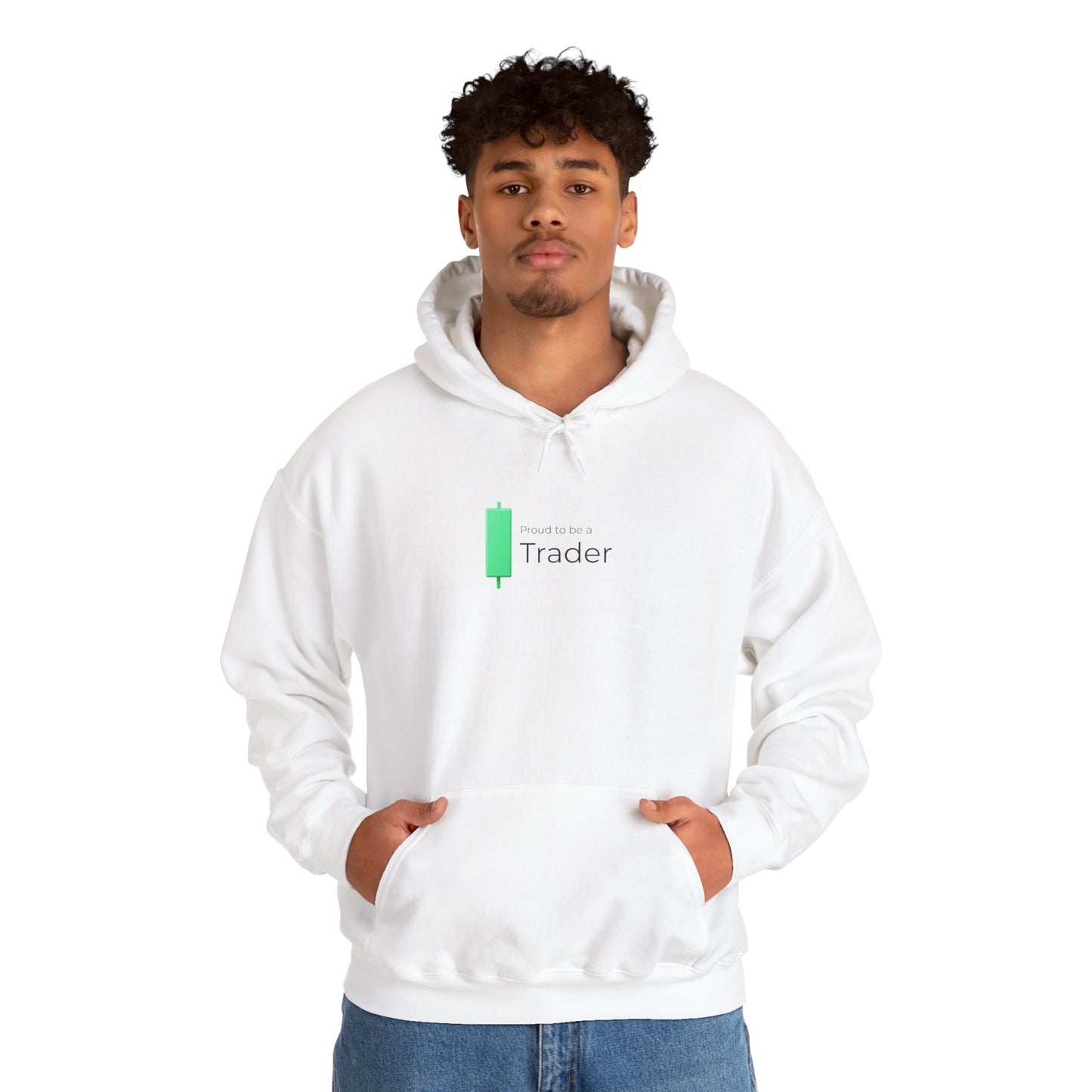 Proud to Be a Trader – Minimalist Candle Hoodie (Unisex)