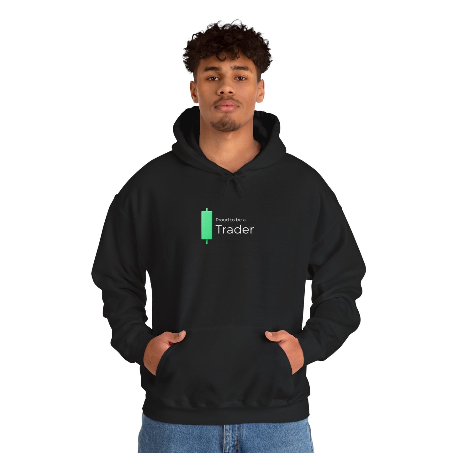 Proud to Be a Trader – Minimalist Candle Hoodie (Unisex)